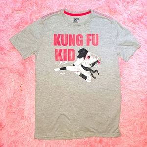 NWOT Kung-fu Kid Graphic T Shirt Grey Cotton - XXL - Spotted Zebra, 11-12 Years